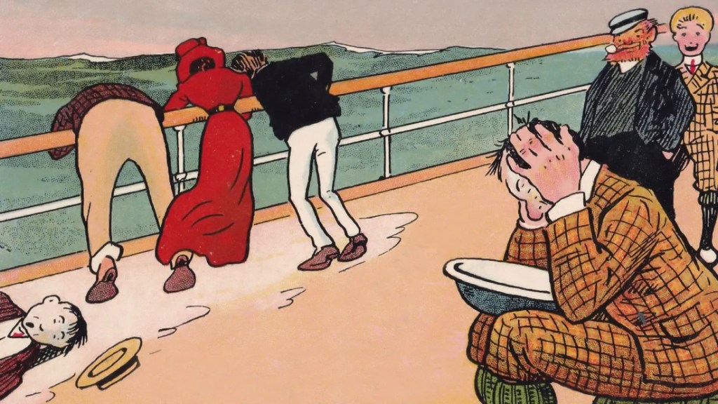 Creo que me estoy mareando y voy a vomitar. ¡Quiero que el barco se&nbsp;pare!