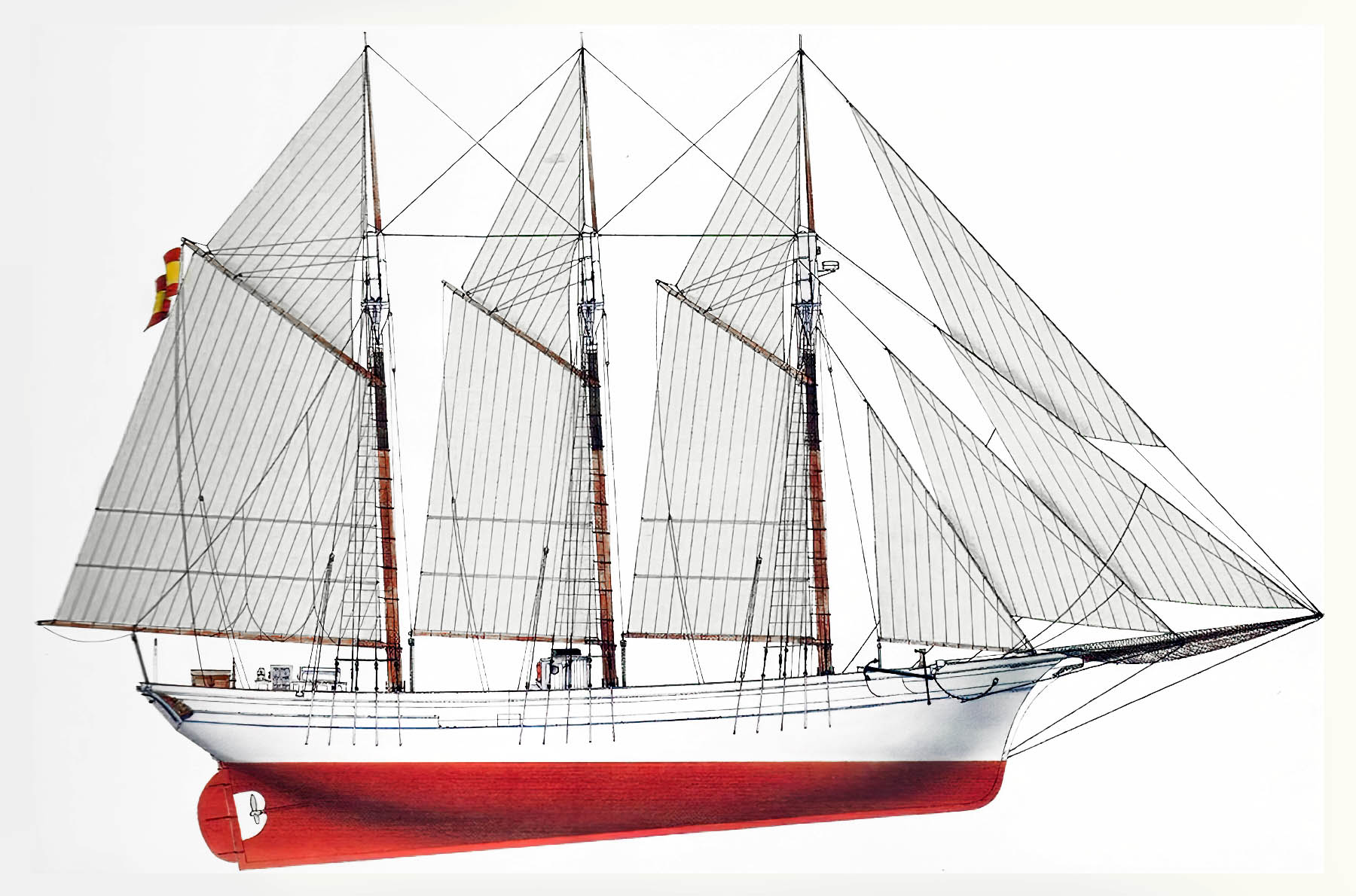 Pailebote «Santa Eulalia». Un pailebot o pailebote es una goleta pequeña sin gavias, muy rasa y fina​ usada en el Mediterráneo occidental entre los siglos XIX y XX​. Es un tipo de embarcación de vela que ha tenido diversos usos, como barco mercante o de pesca..