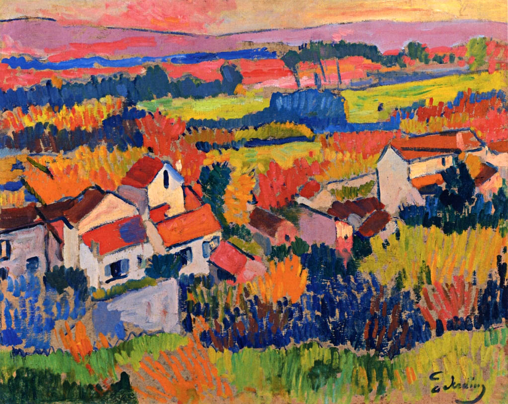 André Derain, «Paisaje de Chatou». Óleo sobre tela, 1904
