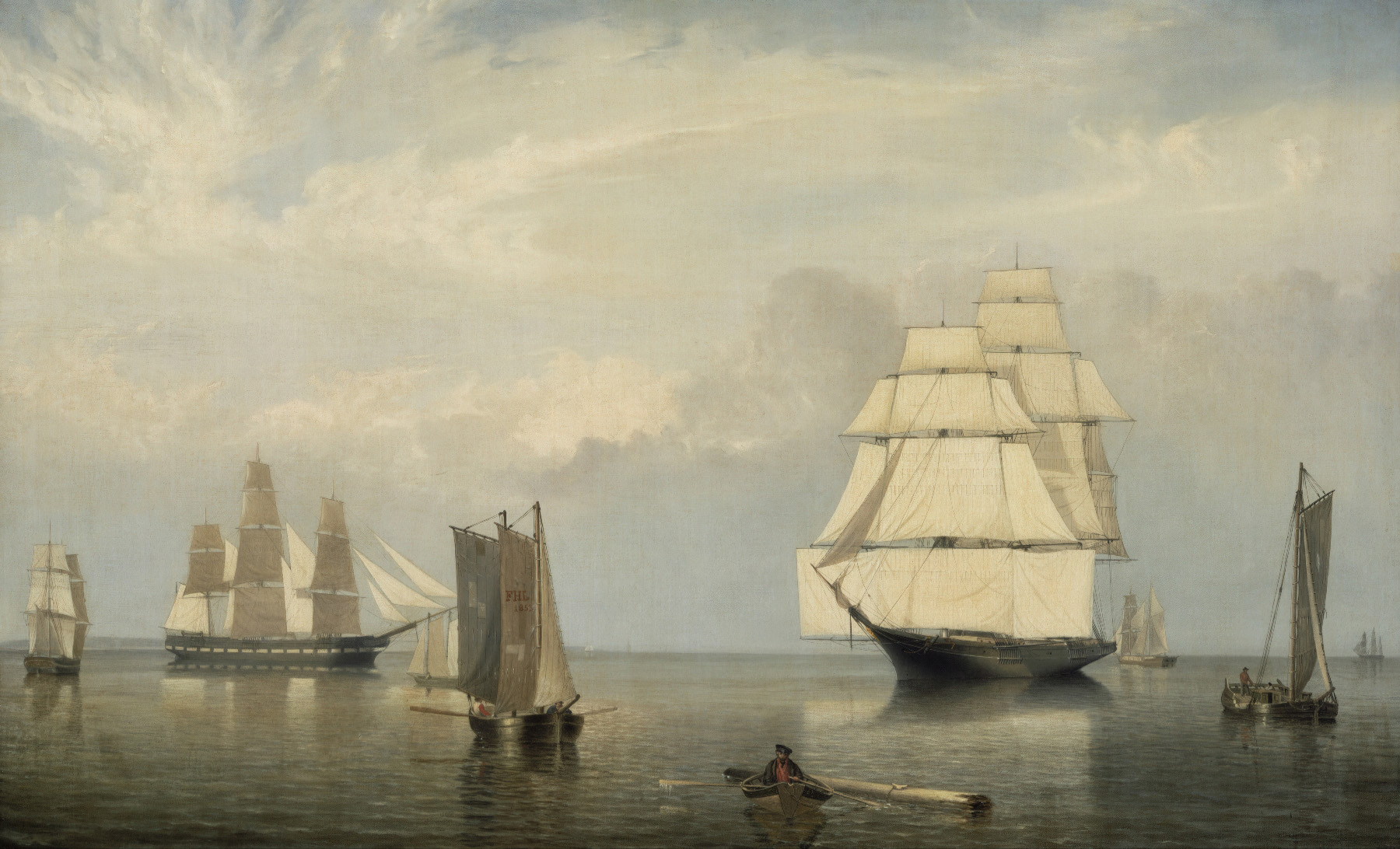 Un cuadro cada viernes: Fitz Henry Lane «El puerto de Salem» 1853