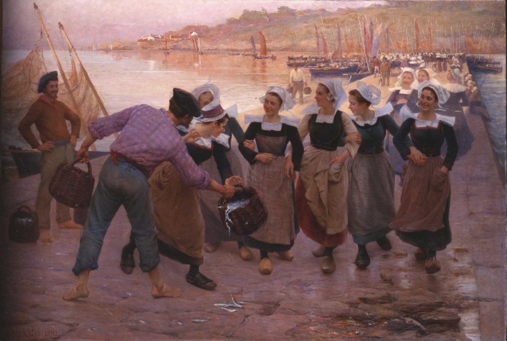 Alfred_Guillou «Les_Sardinières de Concarneau» (Las Sardineras de Concarneau)