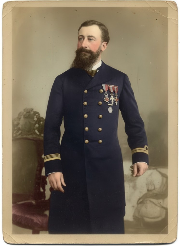 El Capitán del Alfonso XIII, Don Francisco de Jaureguizar y Cagigal. Circa 1891