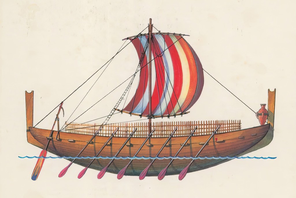 Barco mercante Fenicio del año 1500 a.c.