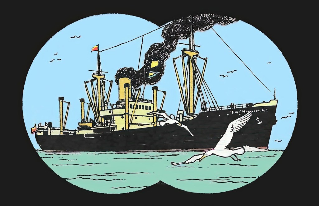 El Pachacamac visto en Lima a través de los binoculares del capitán Haddock.