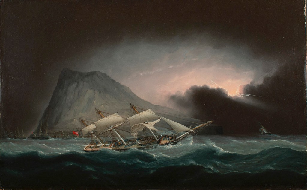 James Buttersworth-Black squall at gibraltar