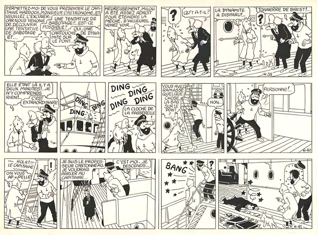  Tiras de la 39 a la 41 de la aventura La estrella misteriosa.