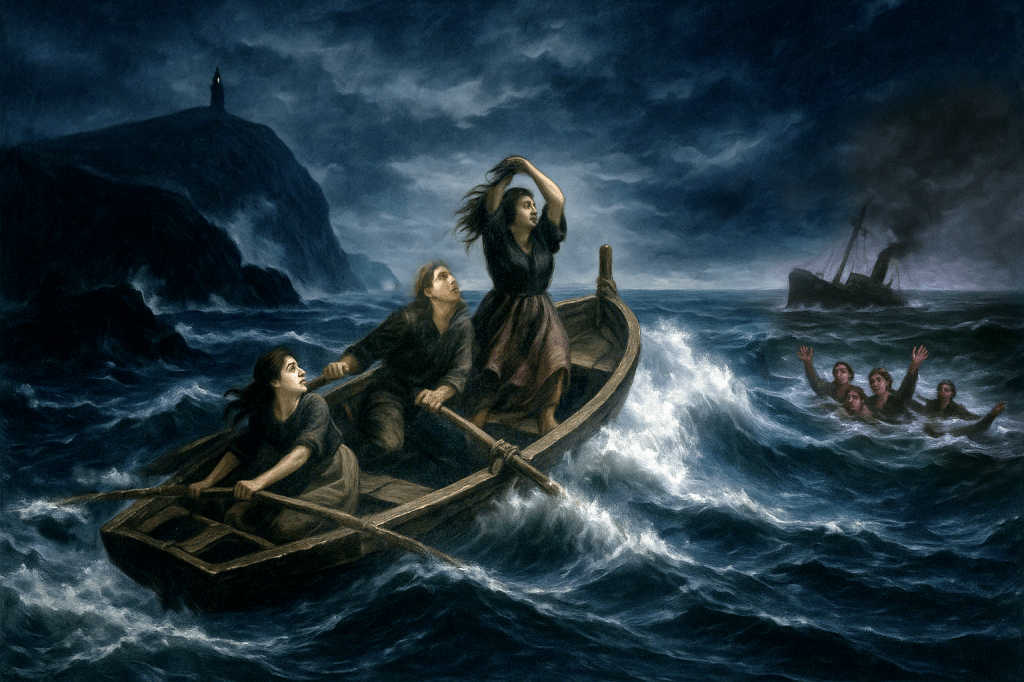 Vapor-correo Santa Isabel ilustración basada en cuadro de Seijo Rojizo