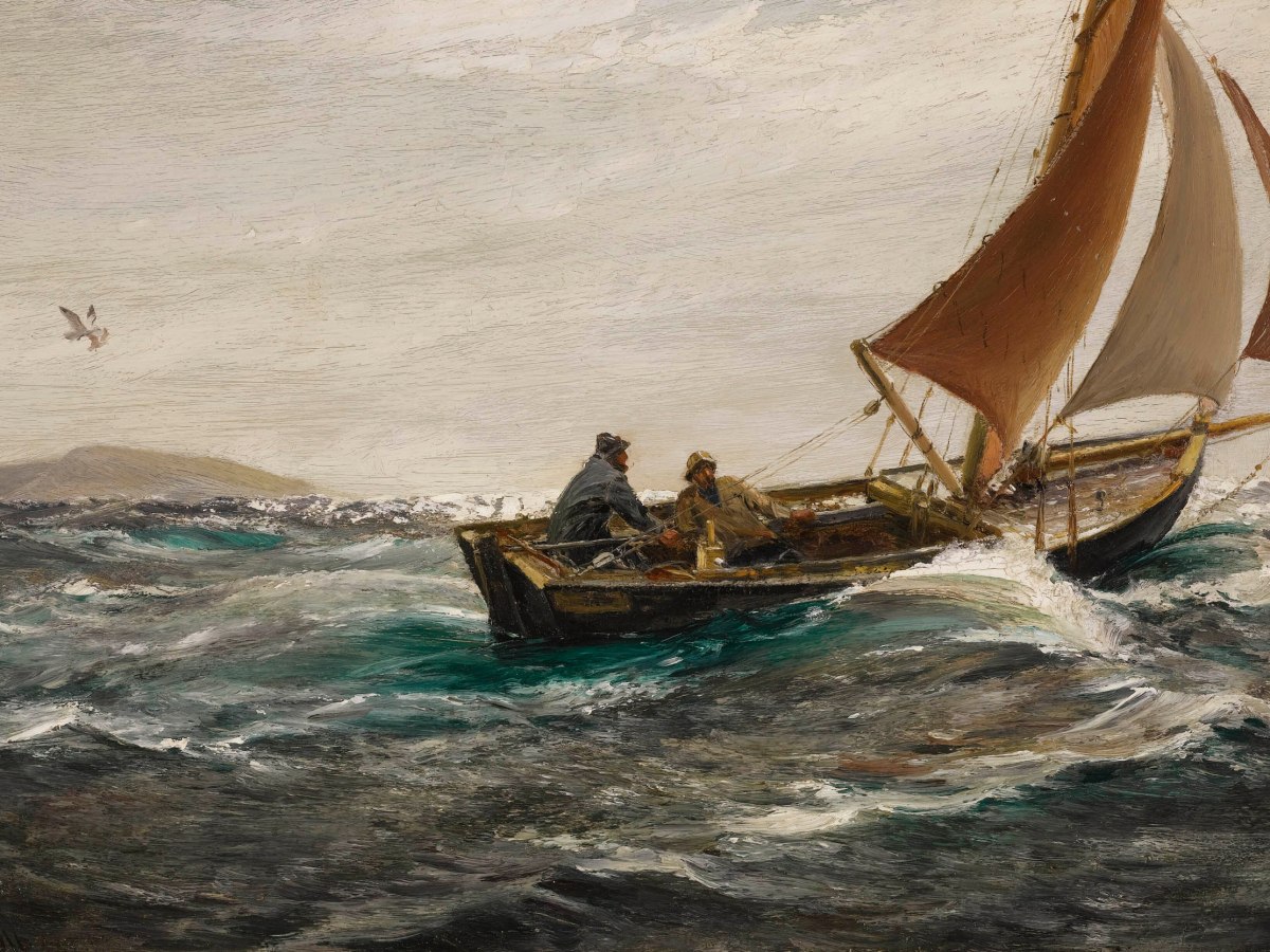 Un cuadro cada viernes (o casi): Charles Napier Hemy «Con viento y marea: frente a Dodman-Head, Falmouth»&nbsp;1916