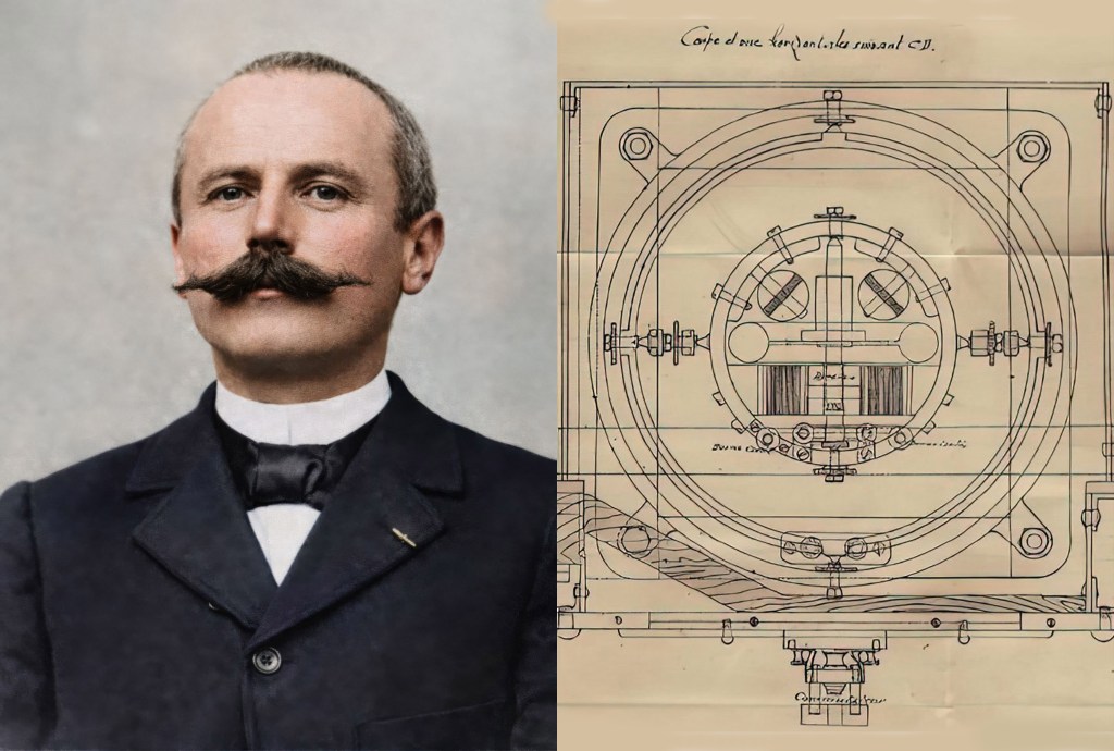 Foto coloreada de Arthur Constantin Krebs (16 de noviembre de 1850 - 22 de marzo de 1935) tomada en 1884