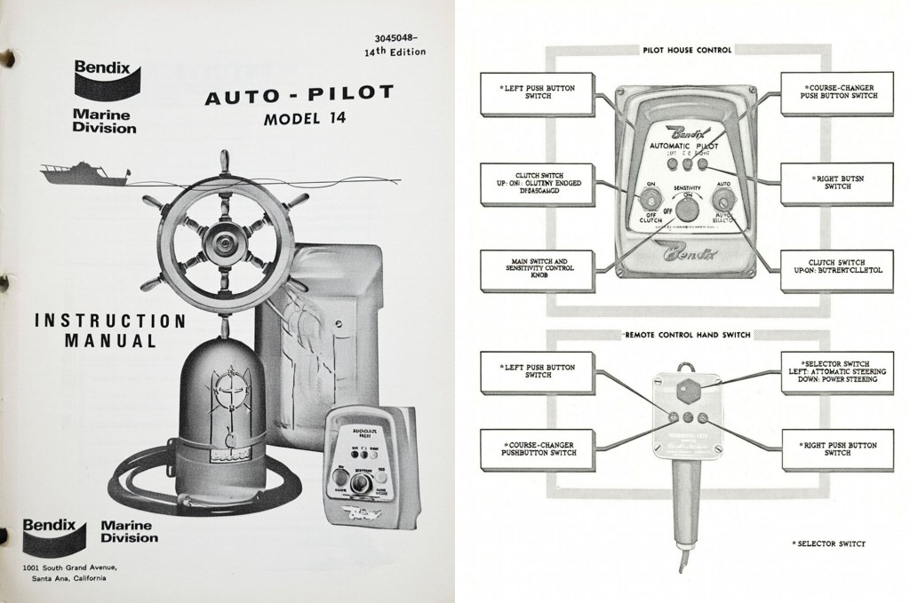 Manual de uso del Bendix Autopilot Model 14