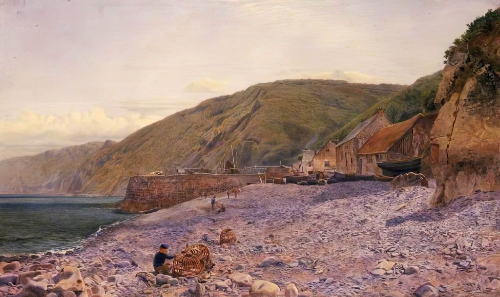 Charles Napier Hemy. «Among the Shingle at Clovelly, North Devon»