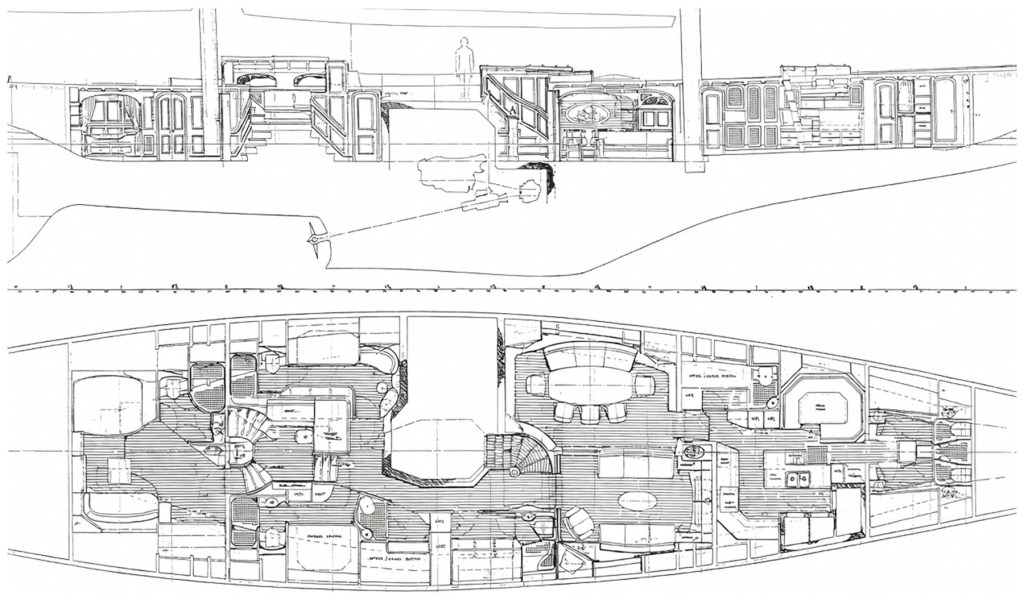Planta y alzado del «Alejandra»